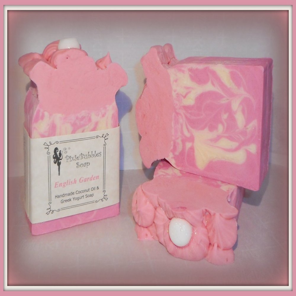Handmade Soap Bar Coconut Oil ENGLISH GARDEN
